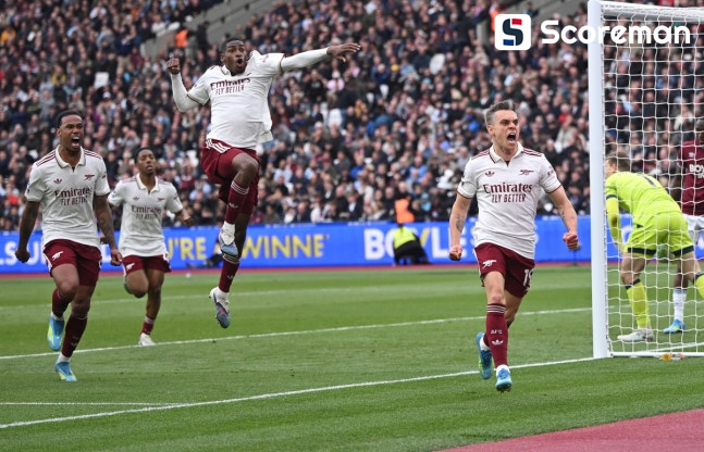 극적인 골 취소 판정...EPL 아스널, 웨스트햄 1-0 잡고 22년 만의 우승 '눈앞'